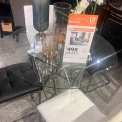 Glass Circle Table From Ashley’s 
