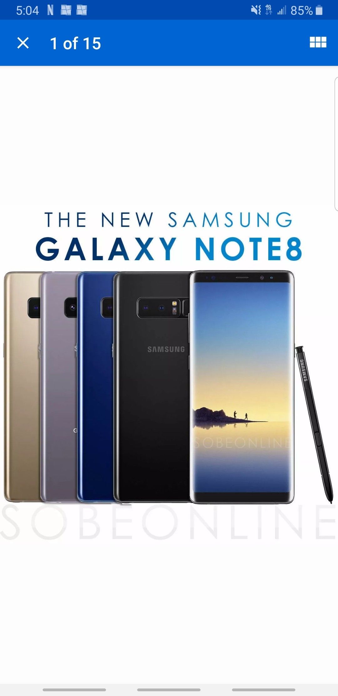 Samsung Galaxy Note 8 (unlocked) T-Mobile Phone