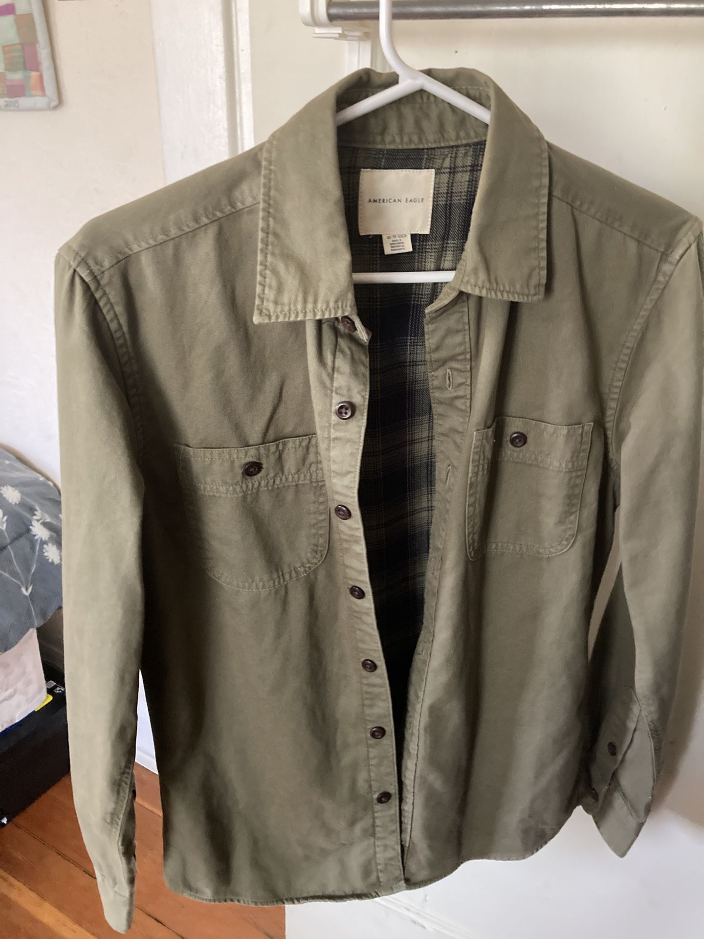 Men’s American Eagle olive green shirt Jacket