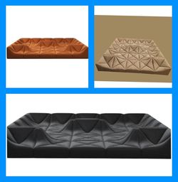 BRAND NEW DUNE SOFA COUCH SET,  SIZE 12x12x12x12FT,  BLACK  MICROFIBER. CUSTOM MADE AVAILABLE.