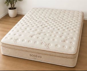 Saatva Classic Mattress and Upholstered Bed Frame Cal King 11.5