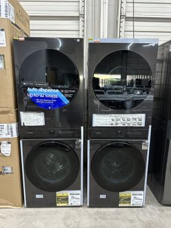 27” SAMSUNG BESPOKE ELECTRIC FRONT LOAD WASHER & DRYER TOWERS 🔥WARRANTY🔥DELIVERY 🔥