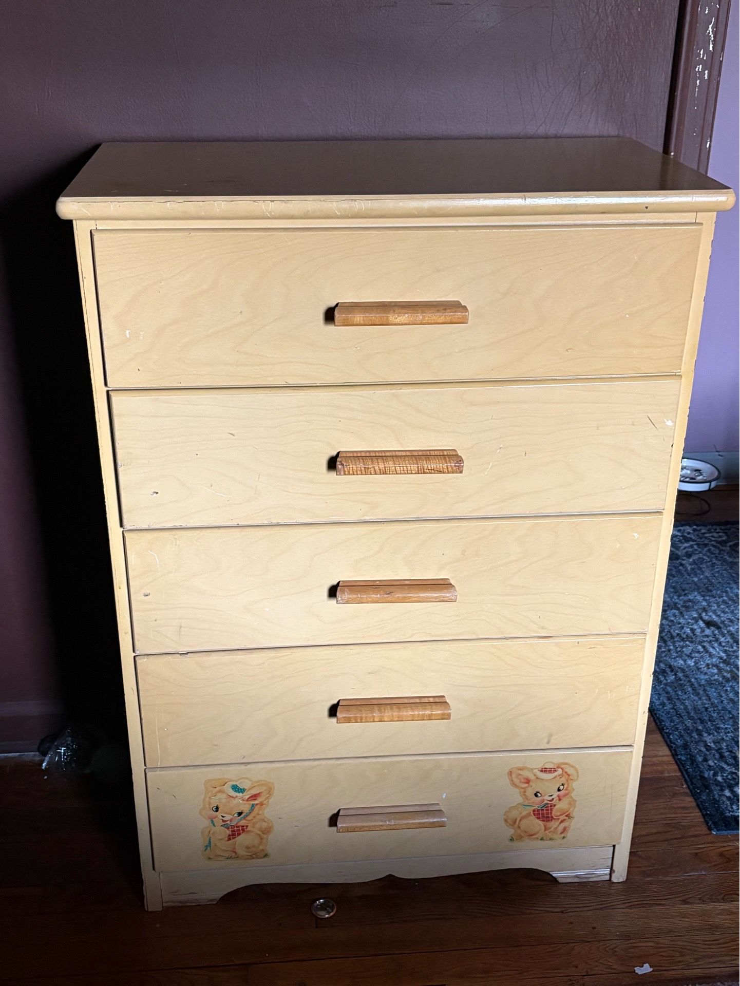 5 Drawer Wood Dresser