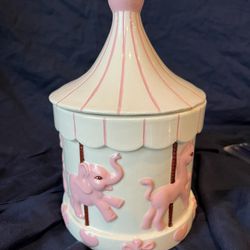 Vintage Carousel Cookie Jar 
