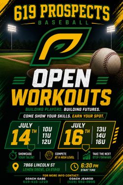 Baseball . Tryouts  , 10-16u