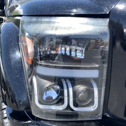 2012 Ford F250 Anzo U-Bar LED Projector Headlights 