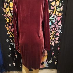 New Burgundy Velver Dress F21 Size 3XL
