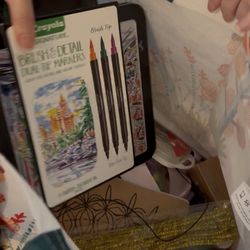 Bag Of All Different Art Mediums And Supplies 