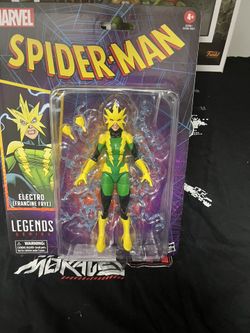 MARVEL. LEGENDS. ELECTRO. FRANCINE. FRYE