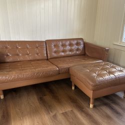 Leather IKEA MORABO Sofa + Ottoman