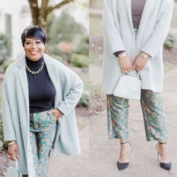 NWT $148 Anthropologie x Maeve Melyssa Floral Print Jacquard-Finish Trouser S