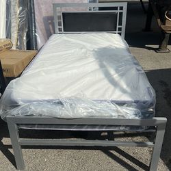 New twin size bed with mattress and free delivery