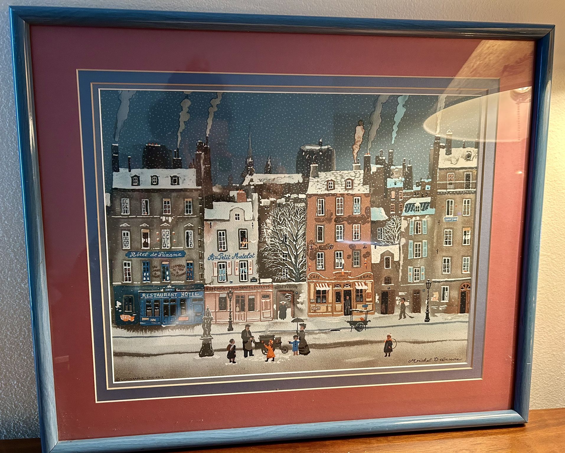 Mid Century authentic and signed by French artist Michael DeLacroix