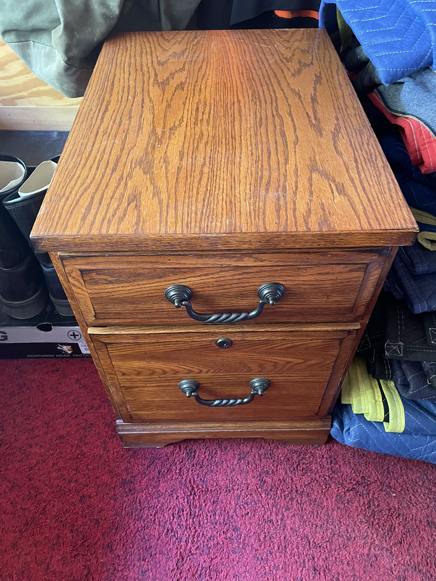 Wooden 2 Drawer Filing Chest