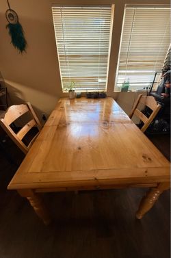 Solid wood table