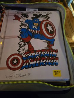 Hand Drawn Retro Style Captain America