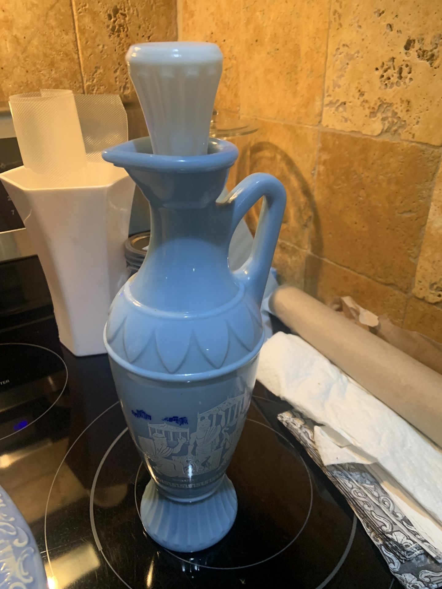 Greek Keys Wine bottle
