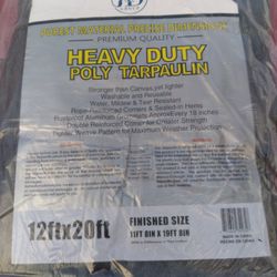 12x20ft Heavy Duty Grey Tarp $35.00