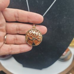 Handmade Goldstone tree of life Pendant Necklace