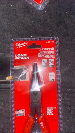 Milwaukee 8" Long Reach Long Nose Pliers