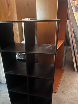 Dark Brown Cube Storage Bookshelf
