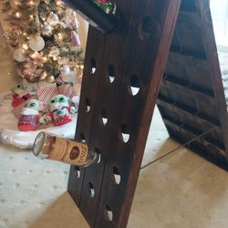 A-Frame Wine Riddling Rack, All Solid Wood, Holds 30 Bottles