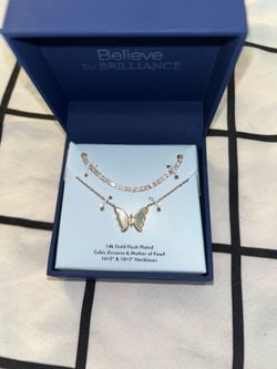 gold butterfly necklaces