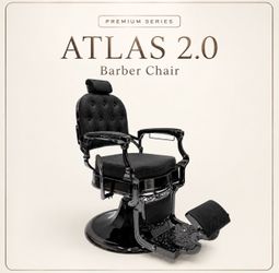 Atlas 2.0 Barber Chair - Black Chrome