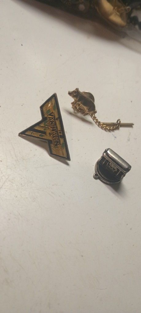 Vintage Lot Of 3 Unique Pins