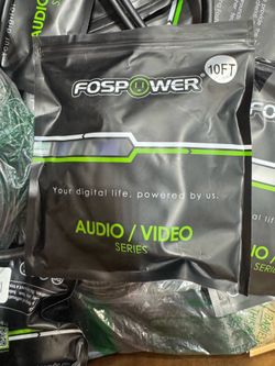 FosPower Toslink (M) - Toslink (M) AUDIO/VIDEO SERIES Cable New 10 ft