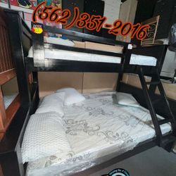 Twin XL queen Bunk Bed With Mattresses Colchones 