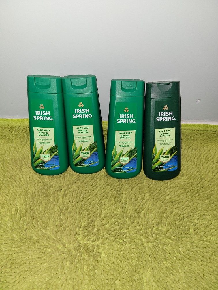 4 Irish Spring 20oz Aloe Mist Soothing And Refreshing Scent
