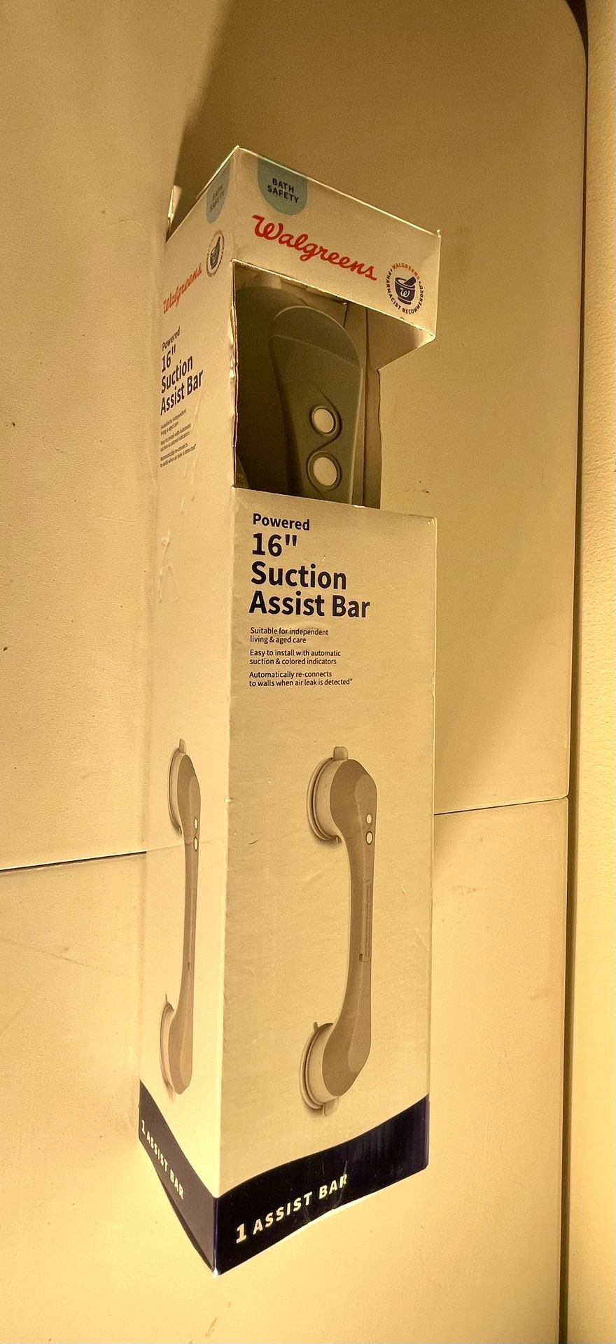 16” Powered Suction - Shower Safety Assist Bar 