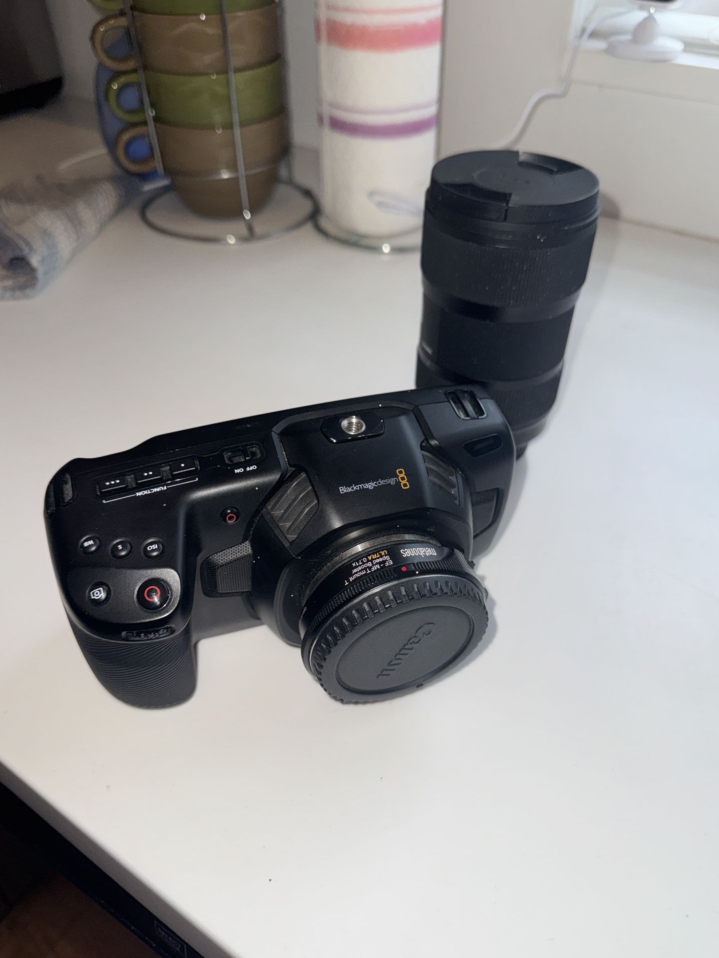 Blackmagic pocket 4k Camera With Sigma 17 35mm Lens and Metabones Ef Adaptor