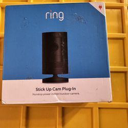 Ring Wired Black  stick up Security Video Camera New