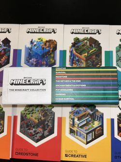 Minecraft Guides 8-Book Box Set – Paperback Collection By Mojang AB, Ages 6+, 2020 UK Edition
