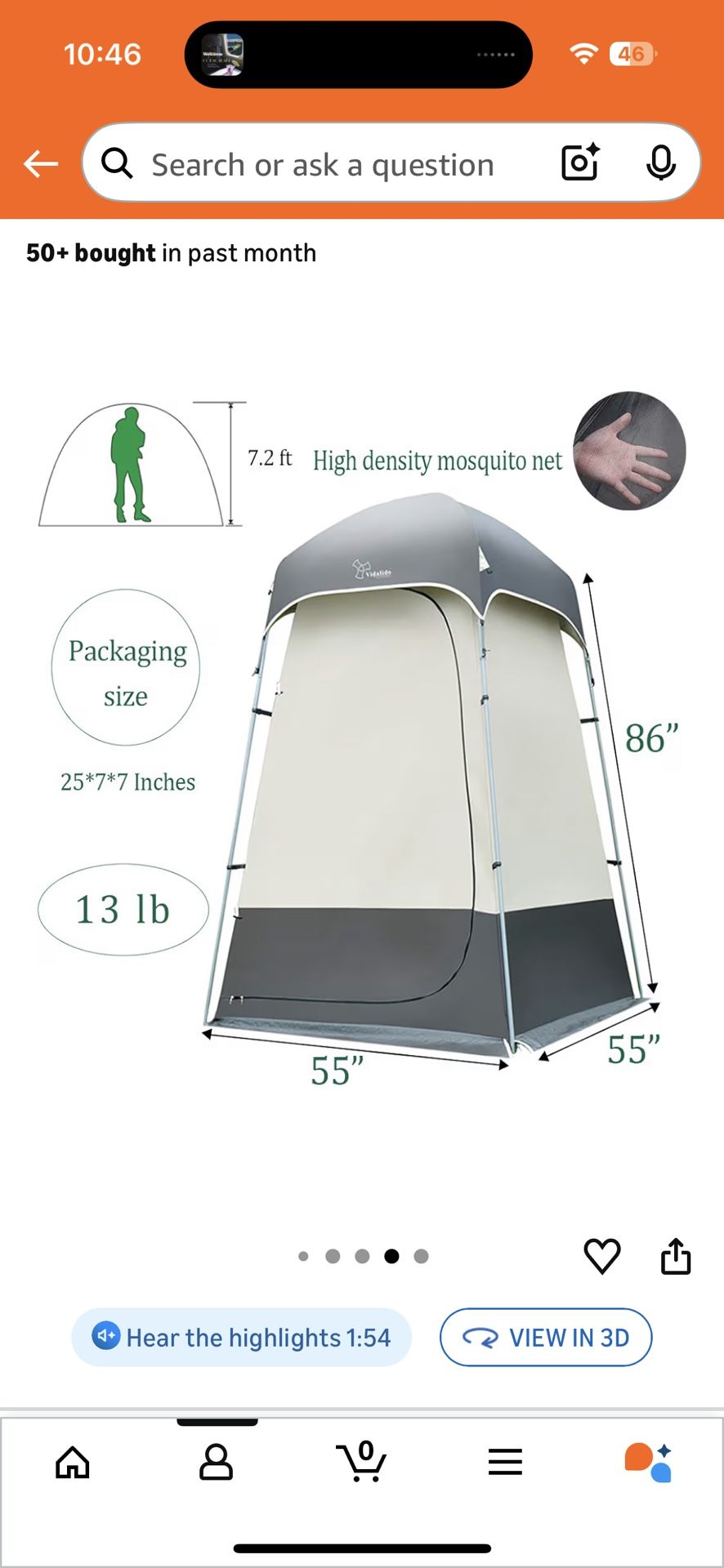 Outdoor Shower Tent Changing