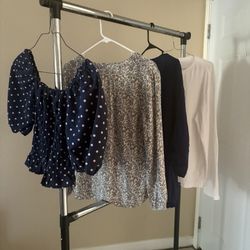 Long-sleeved blouses, sizes M-L