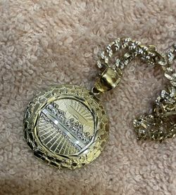 10k Gold Last Supper Nugget Pendant