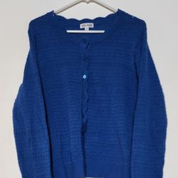 Women's Blue Cardigan Size XL