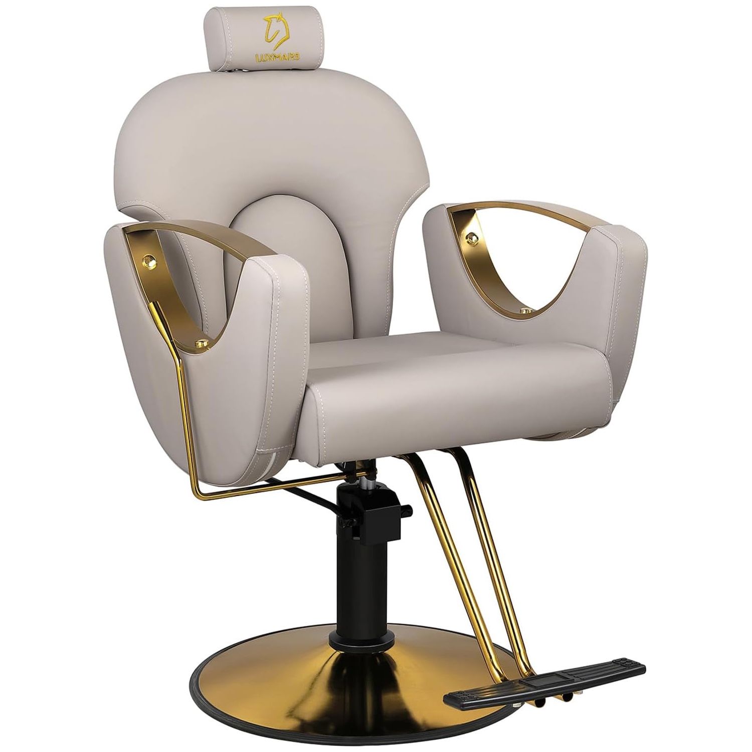 Barber Chair Salon Chair Hydraulic Reclining Barber Chairs 360 Degrees Rolling Swivel Hair Styling Chair Cutting Chairs Salon Shampoo Equipmen - Grey