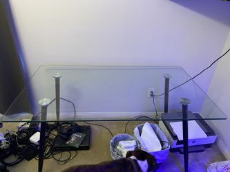 Glass table desk