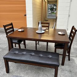 Dining Furniture Set $199🎁🍀🎁 Table, Chair, Kitchen Dining, Brown Furniture, House And Kitchen, Bench, Dining Bench, Modern Furniture, 