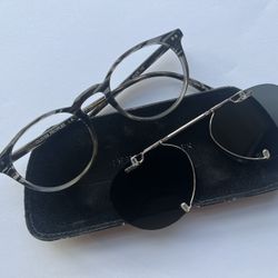 Oliver Peoples OV5004 RILEY-R Frame (Storm) w/ Sunglasses Clip On