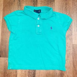 Ralph Lauren Black Label Line Girls’ Green Polo Shirt Size 6
