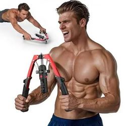  FLYBIRD Chest & Arm Twister with Flex Core Trainer - 15-Level Hydraulic Power Chest Press Machine (22-440lb) for Upper Body, Portable Resistance Home