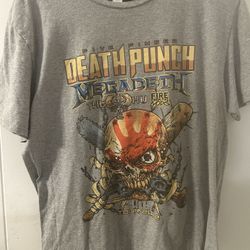 Five finger Death Punch and Megadeth concert shirt