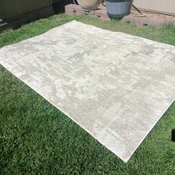 Soft White Cream Colored Area Rug Carpet 5' x 7' 
