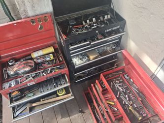 4pc  craftsman toolboxes with tools