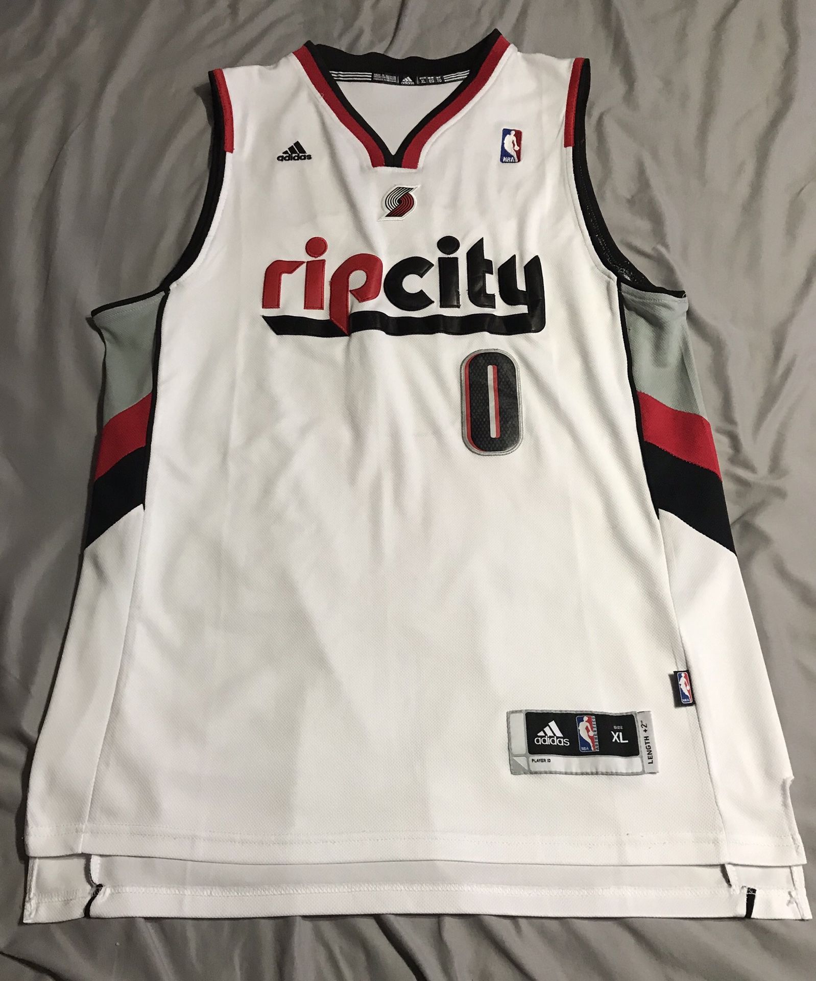 Nba Uniforms Rip Damian Lillard NBA Portland Trailblazers Rip City XL Alternative used ...
